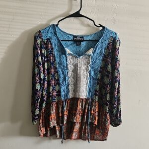 Angie - BOHO WESTERN Top - Medium